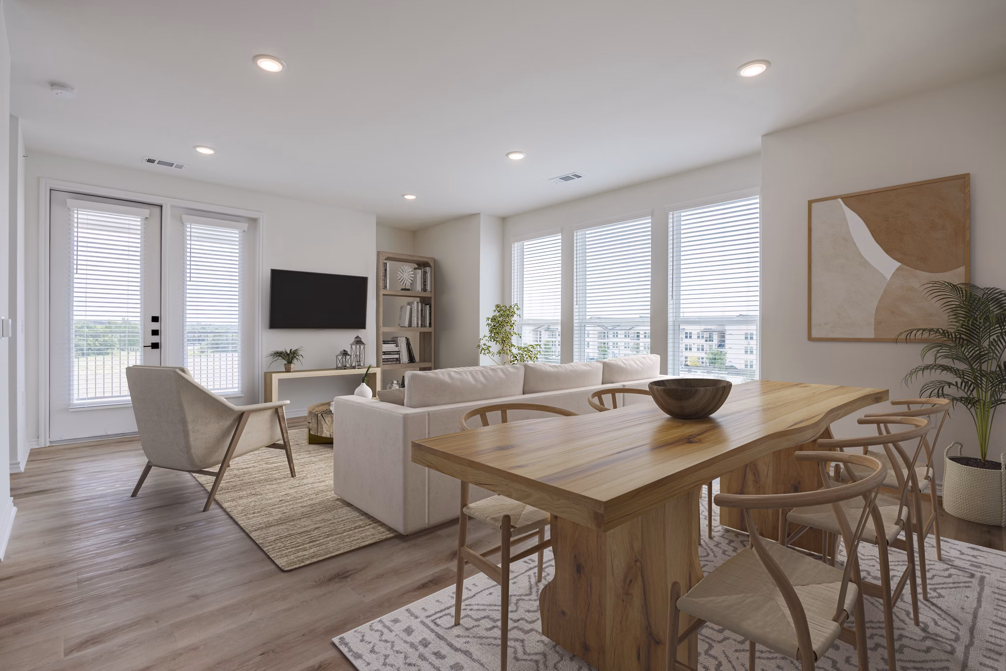 living room at Maxwell Apartments