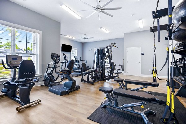 Fitness center with state-of-the-art equipment at River Rock at Shingletree Apartments