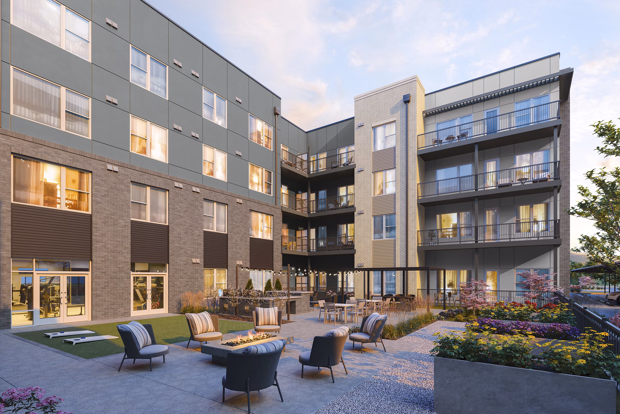 patio at Aspendale Centennial Apartments