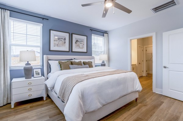 bedroom at River Rock at Alexander Farms (The Village) Apartment Townhomes