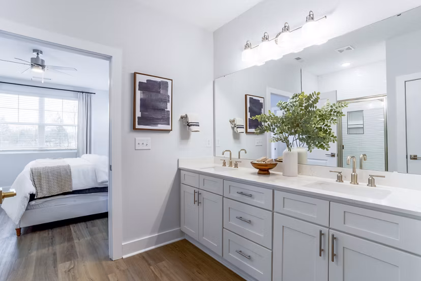 bathroom at River Rock at Alexander Farms (The Village) Apartments
