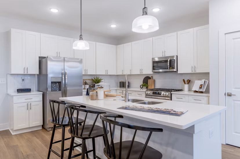 kitchen at River Rock at Alexander Farms (The Village) Apartment Townhomes