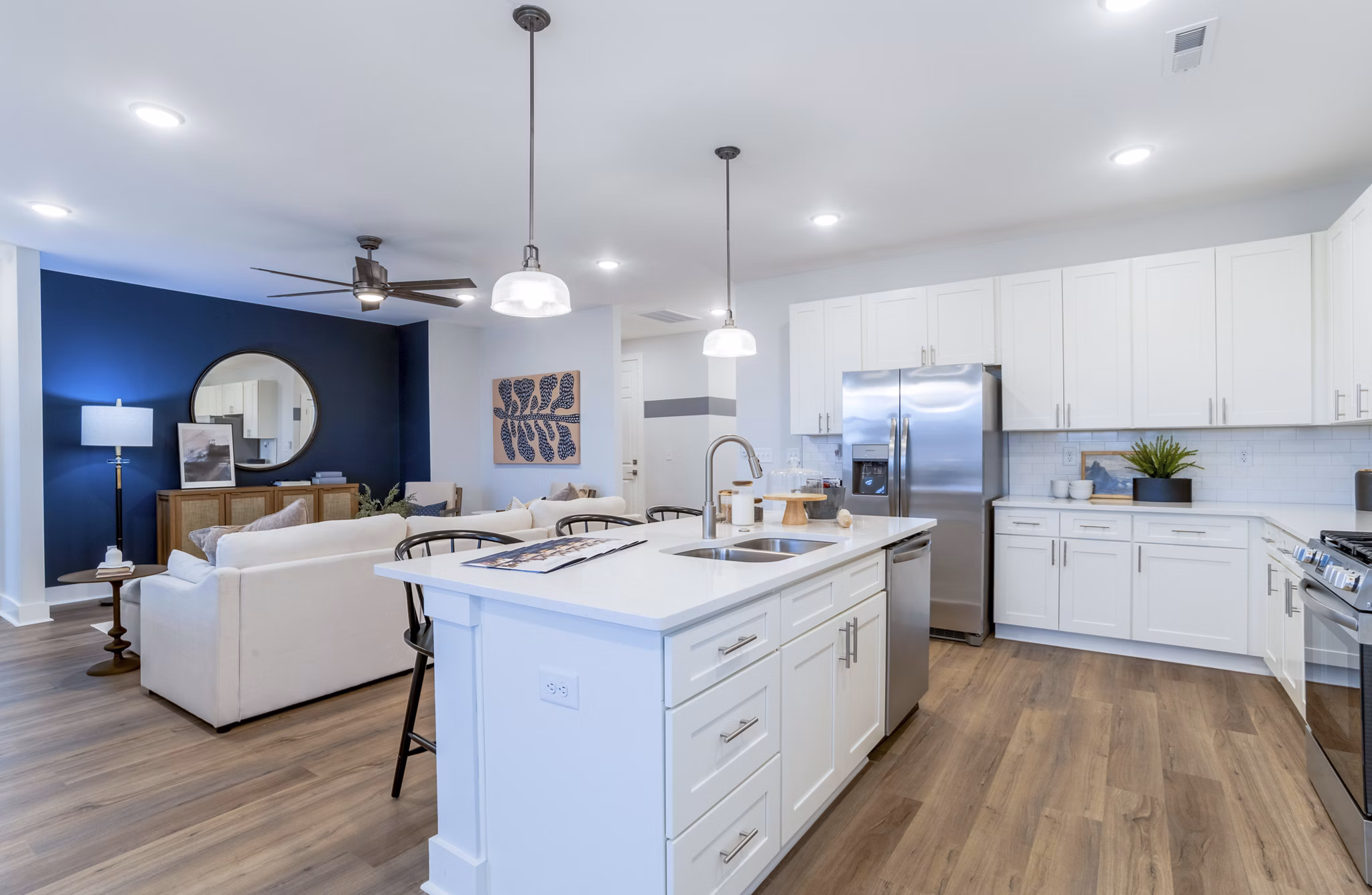 kitchen at River Rock at Alexander Farms (The Village) Apartment Townhomes