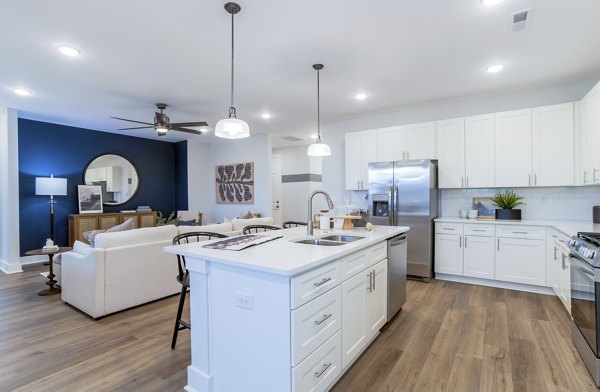 kitchen at River Rock at Alexander Farms (The Village) Apartment Townhomes