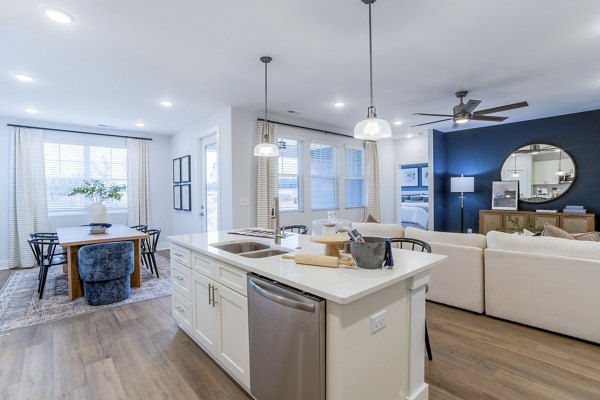 kitchen at River Rock at Alexander Farms (The Village) Apartment Townhomes