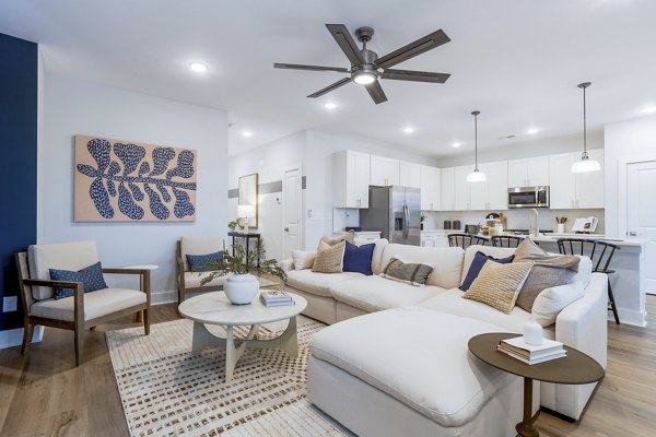 living room at River Rock at Alexander Farms (The Village) Apartment Homes