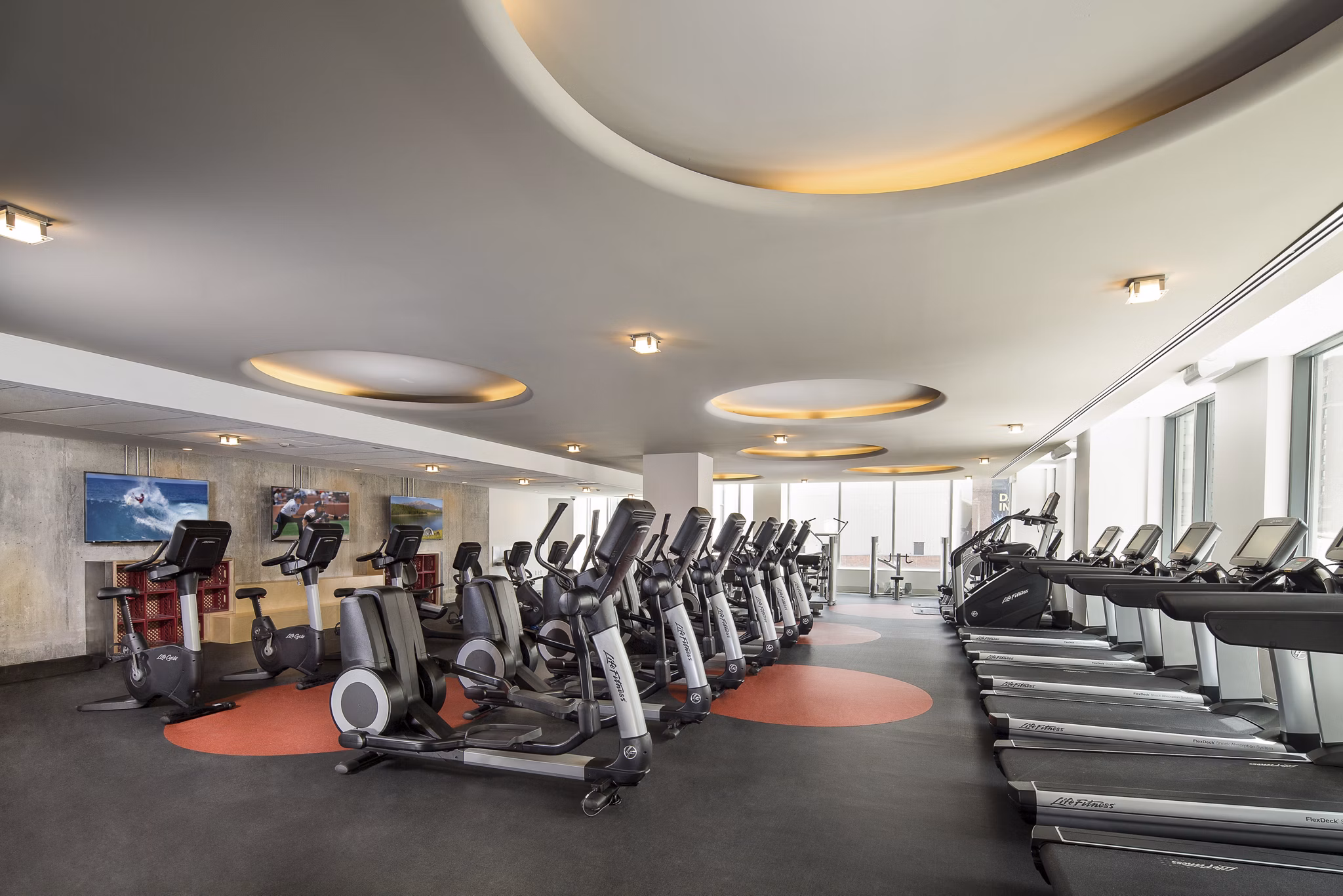 fitness center at Luka Apartments