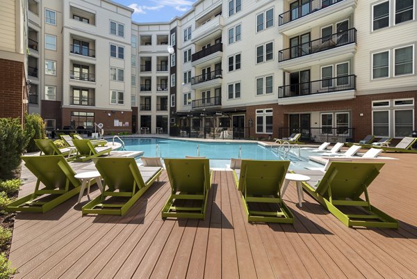 pool at The Monroe Apartments