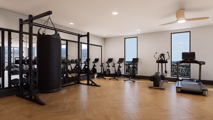 fitness center at Accolade Auburn Apartments