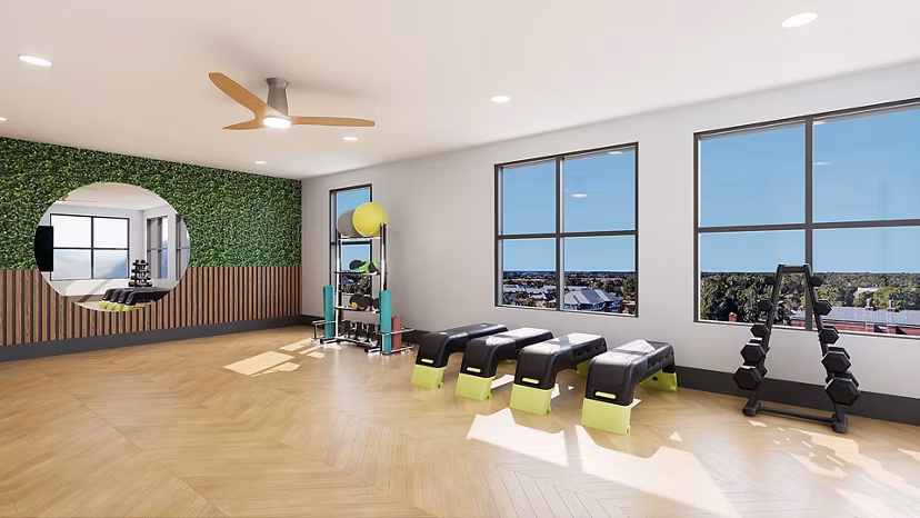fitness center at Accolade Auburn Apartments
