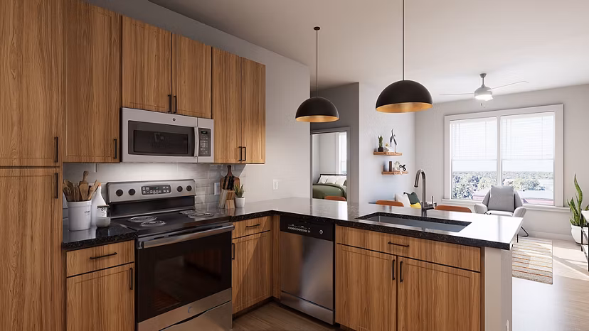 kitchen at Accolade Auburn Apartments