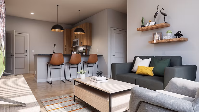 living room at Accolade Auburn Apartments