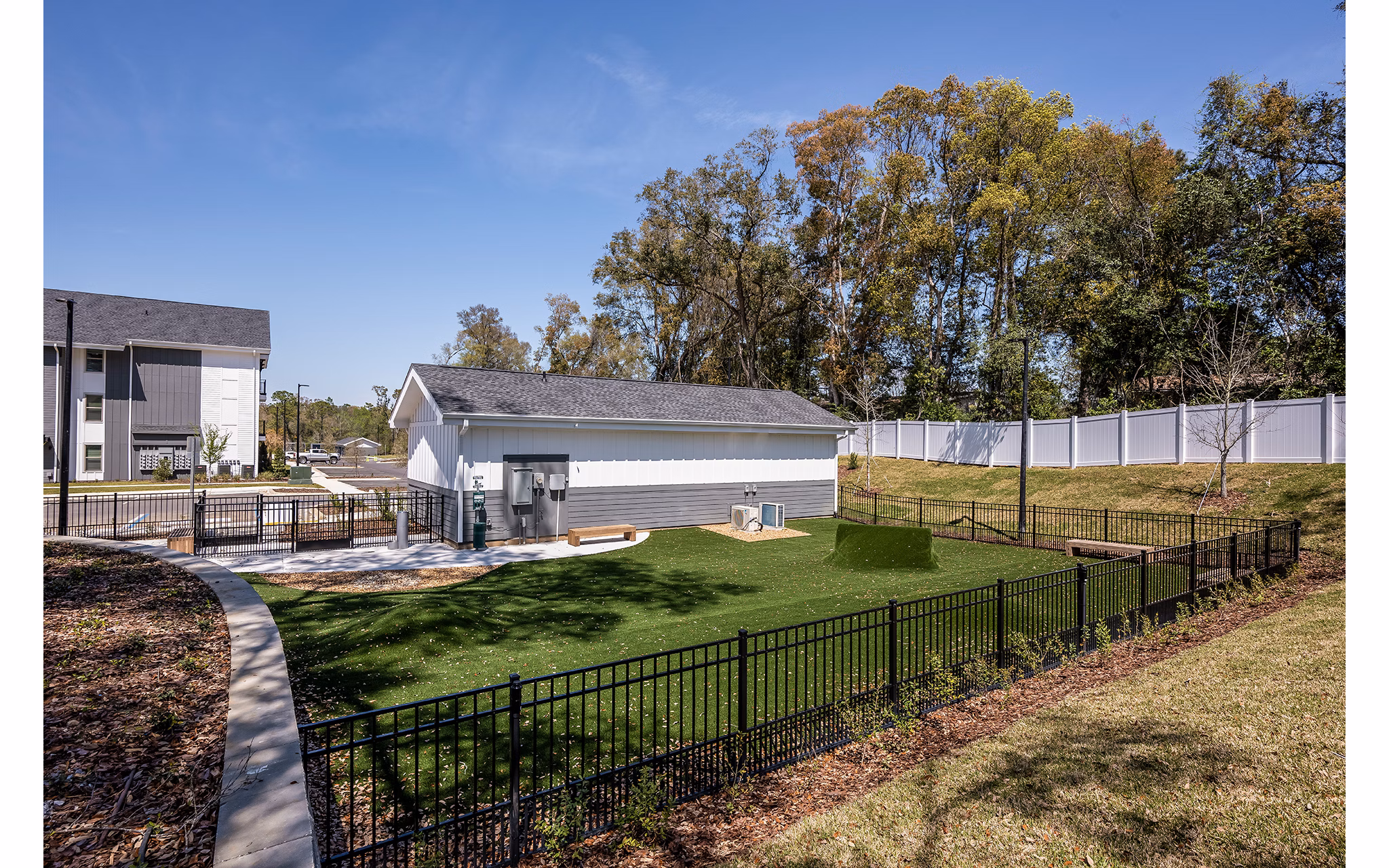 dog park at Lyria Apartments 