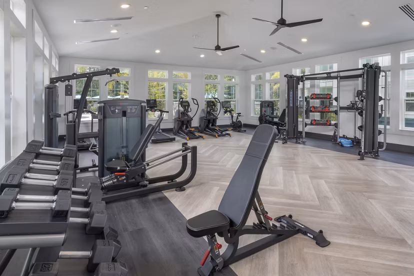 fitness center at Sage at Cypress Cay Apartments