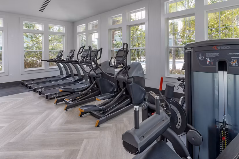 fitness center at Sage at Cypress Cay Apartments