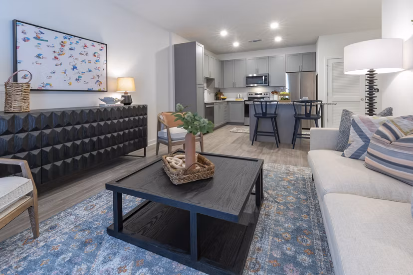 living room at Sage at Cypress Cay Apartments