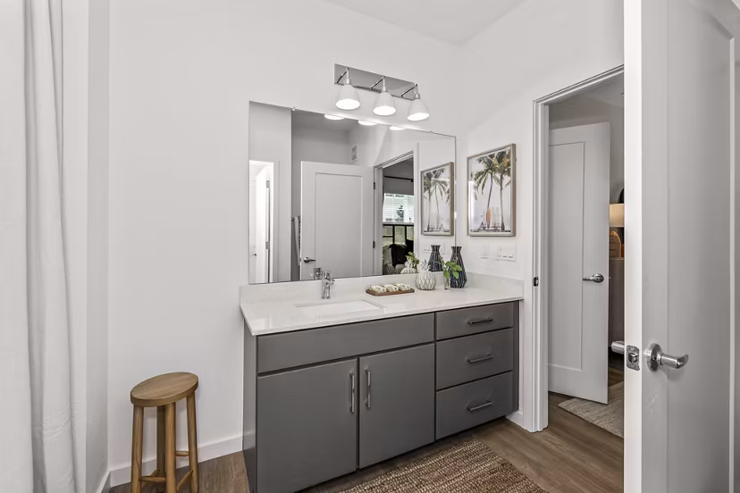 bathroom at Lantana at Cypress Cay Apartments