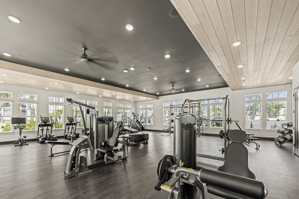 fitness center at Lantana at Cypress Cay Apartments
