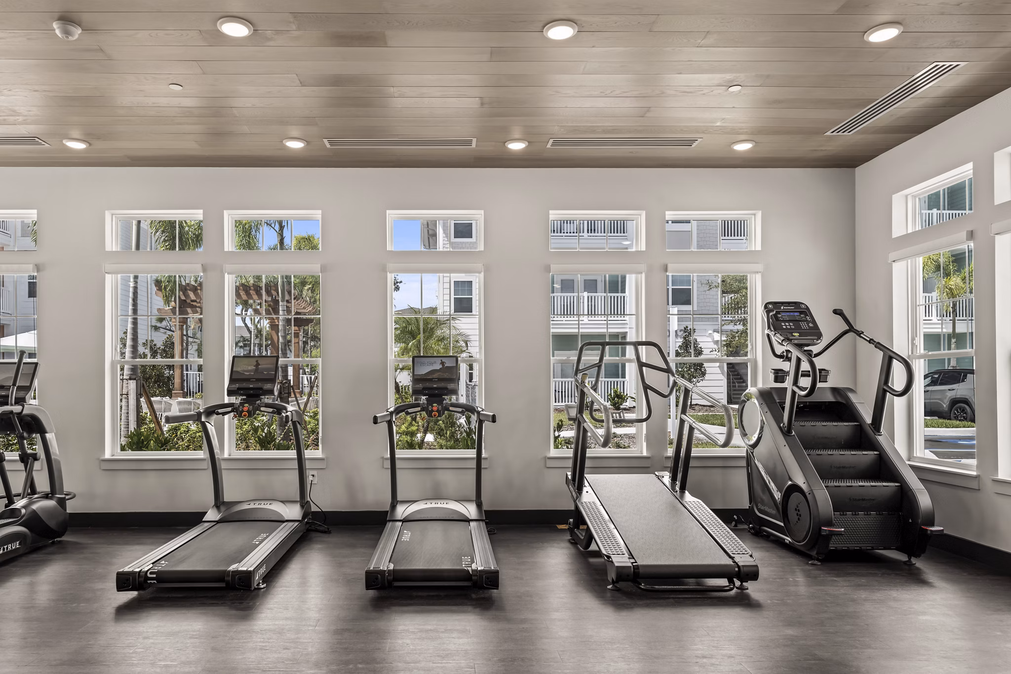 fitness center at Lantana at Cypress Cay Apartments
