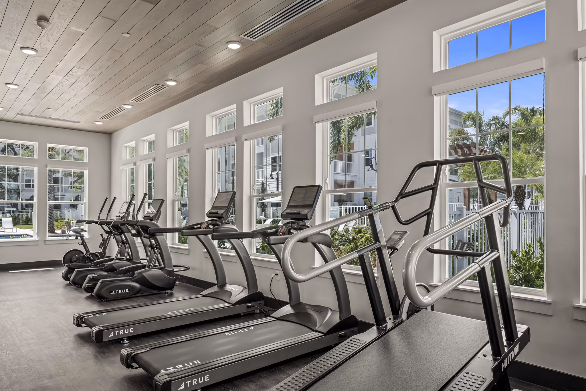 fitness center at Lantana at Cypress Cay Apartments