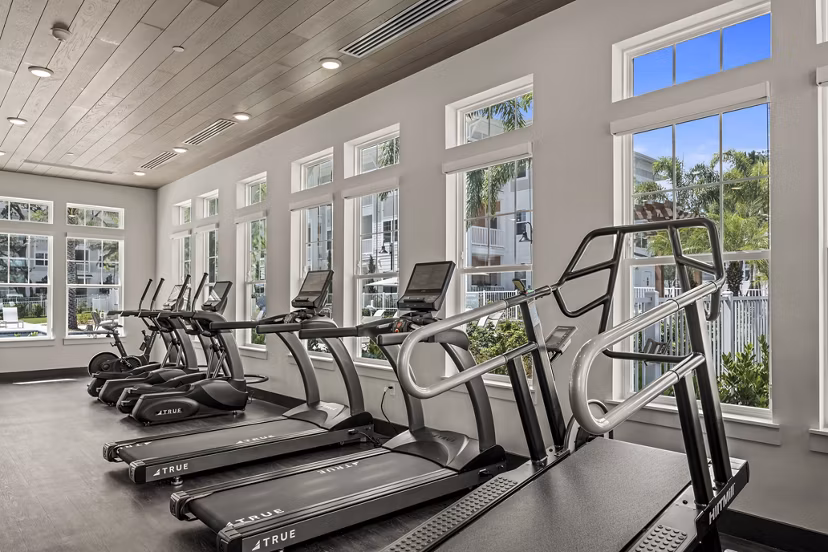 fitness center at Lantana at Cypress Cay Apartments