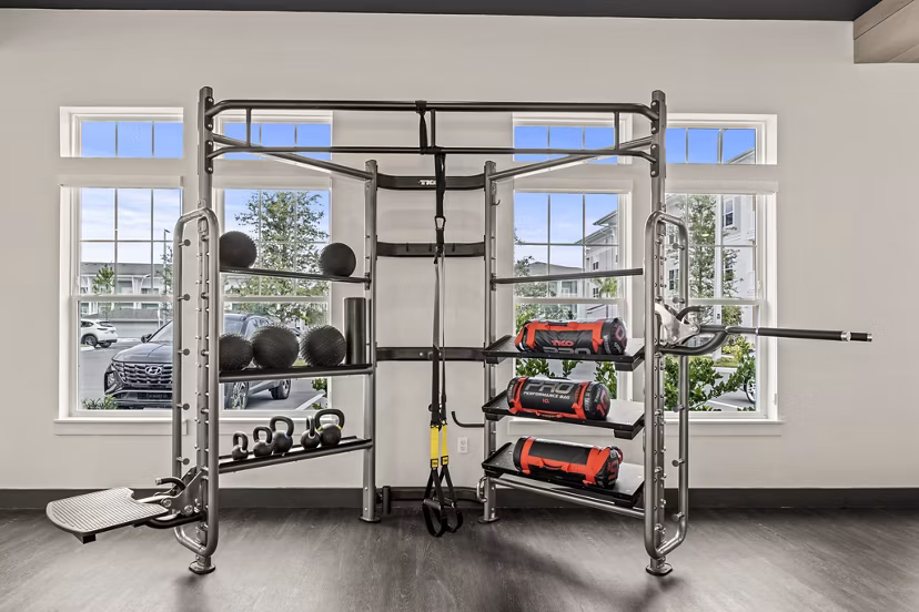 fitness center at Lantana at Cypress Cay Apartments