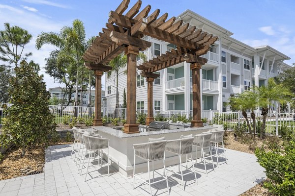 grill area at Lantana at Cypress Cay Apartments