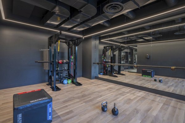 State-of-the-art fitness center with modern equipment at Matson Mill Apartments for workout enthusiasts