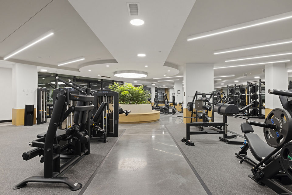 fitness center at The Byron Apartments