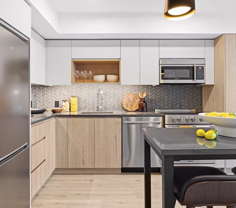 kitchen at The Byron Apartments