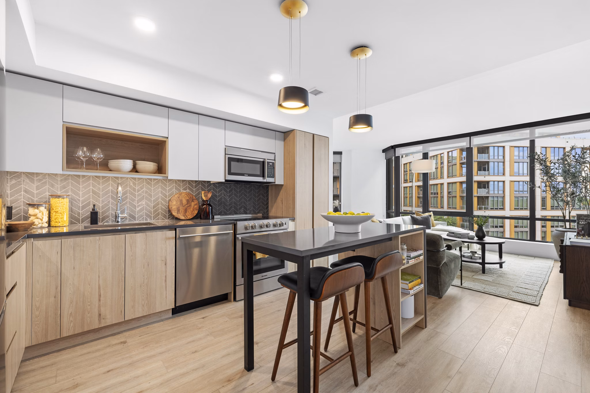 kitchen at The Byron Apartments