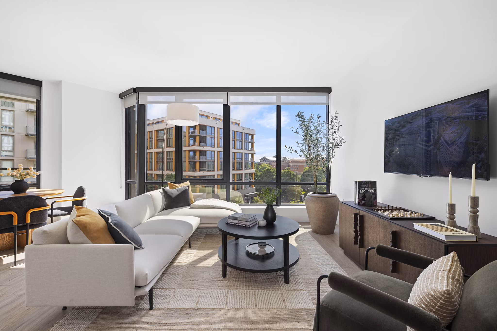 living room at The Byron Apartments
