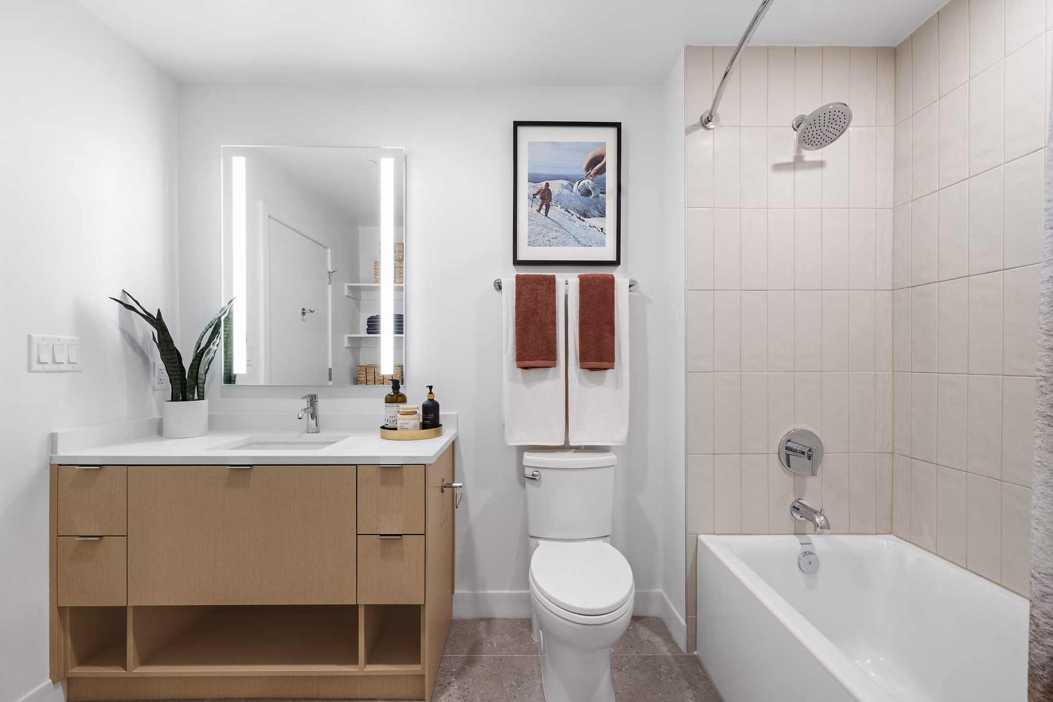 Bathroom at Everly Apartments