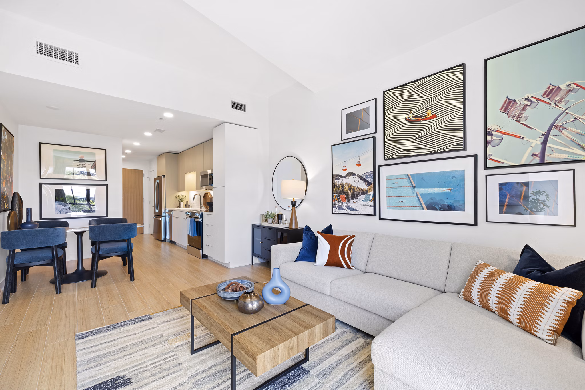 Living Room at Everly Apartments