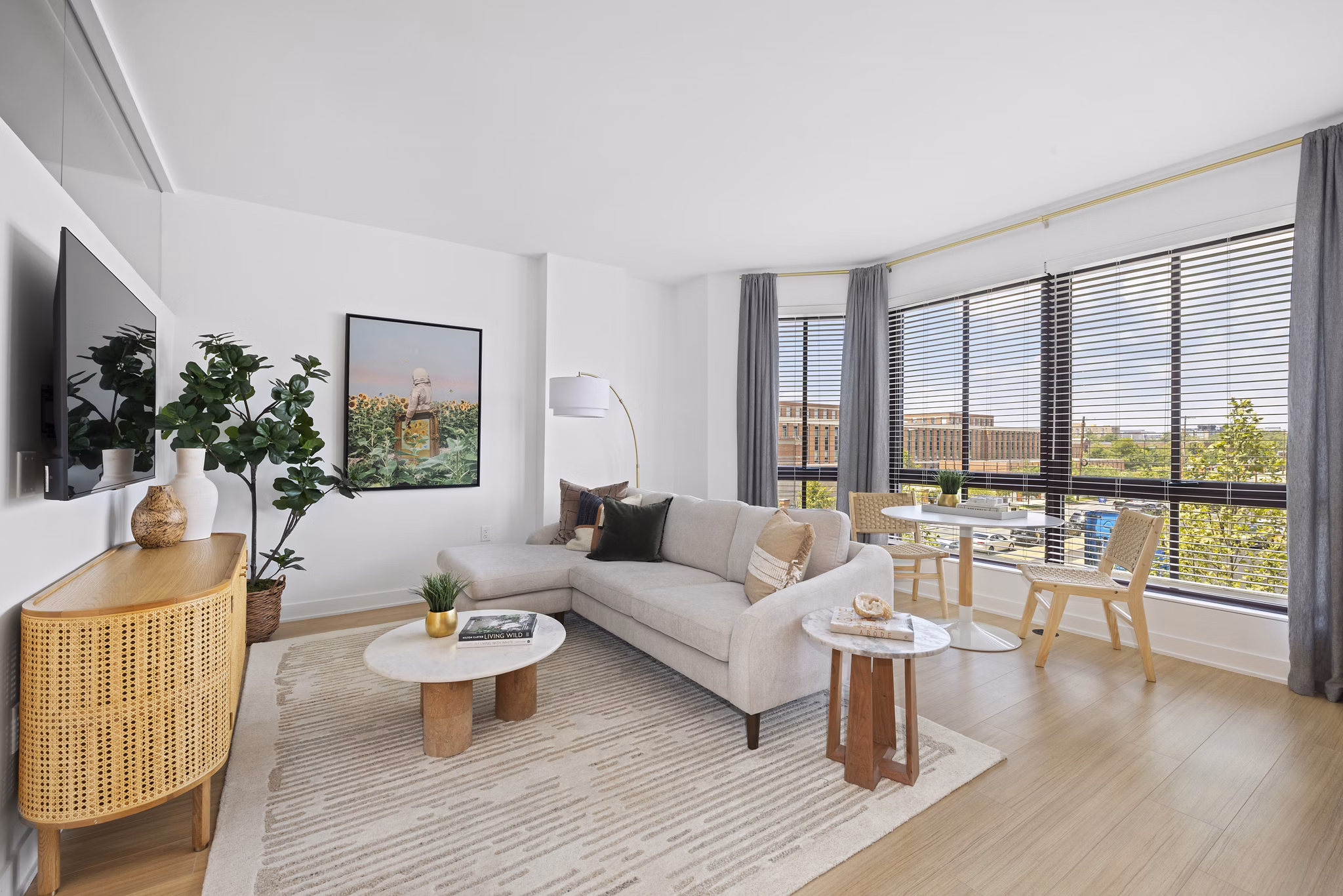 Living Room at Everly Apartments
