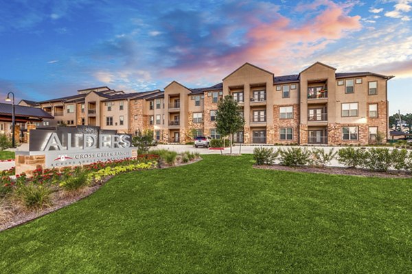 Alders Cross Creek Apartments: Stylish with prominent signage in Katy, Texas