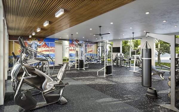 fitness center at Alpine Village Apartments