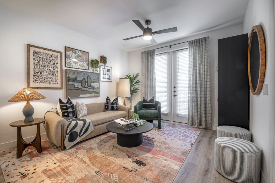 living room at Alpine Village Apartments