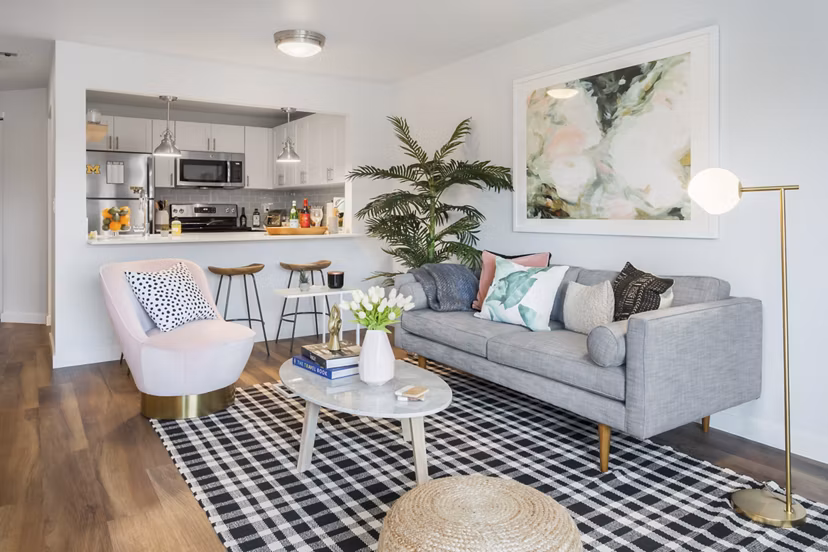 living room at The Eden Apartments