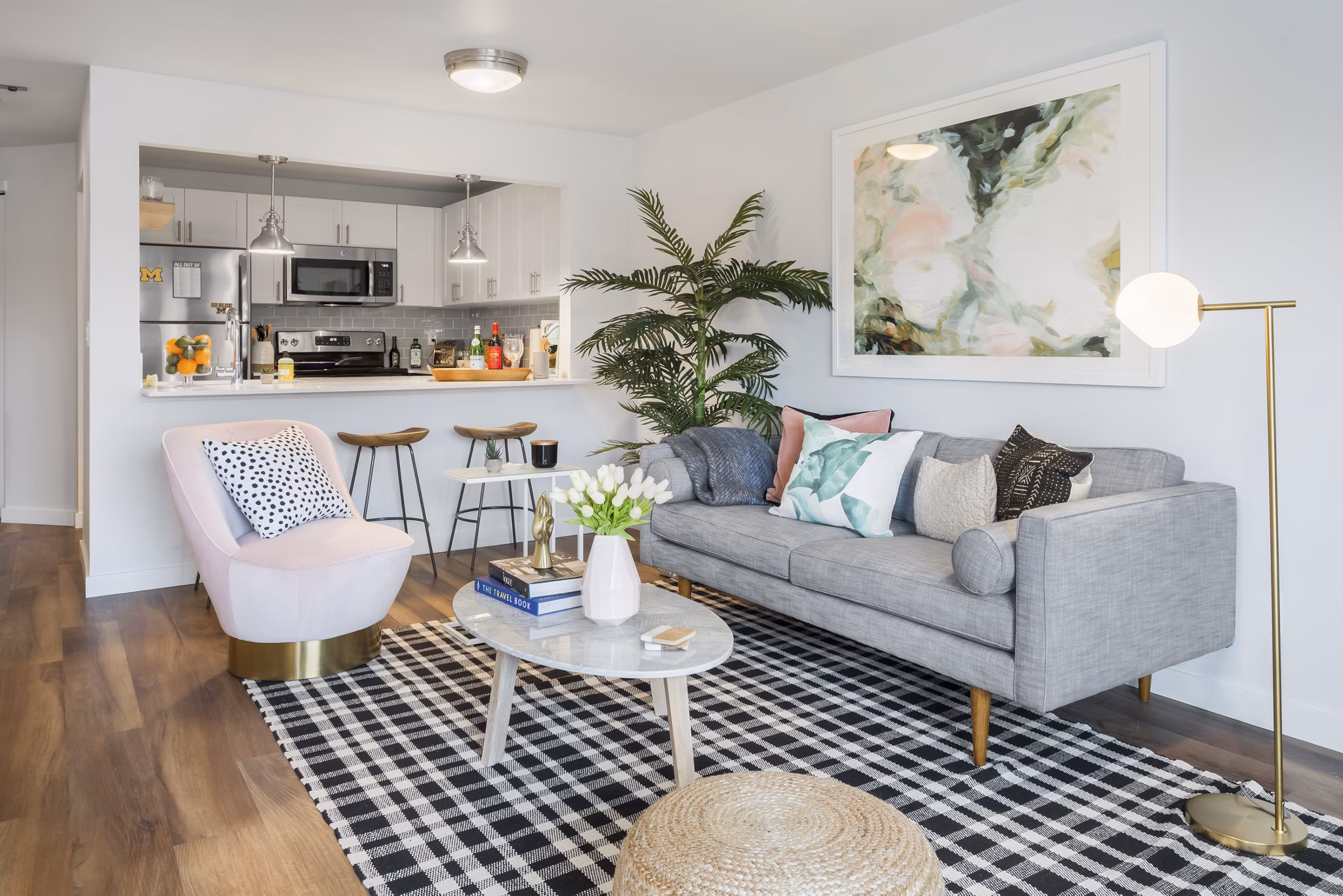 living room at The Eden Apartments