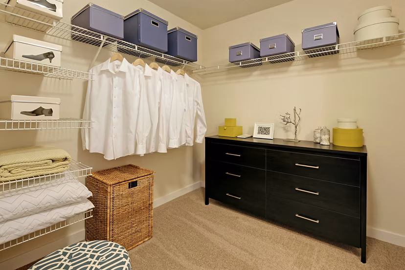 bedroom closet at Hubbard's Crossing Apartments
