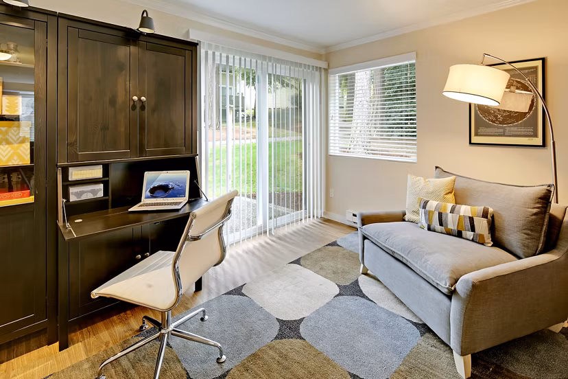 home office/living room at Hubbard's Crossing Apartments