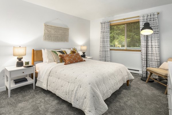 bedroom at Scout Apartments