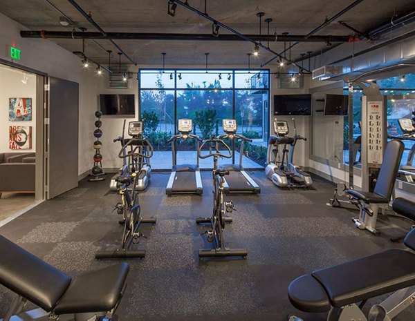 fitness center at Six Oaks Apartments