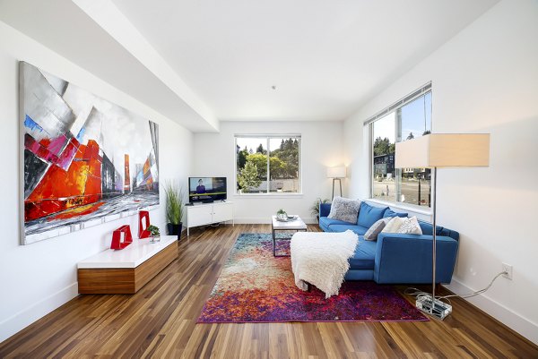 living room at Six Oaks Apartments