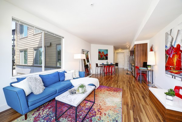 living room at Six Oaks Apartments