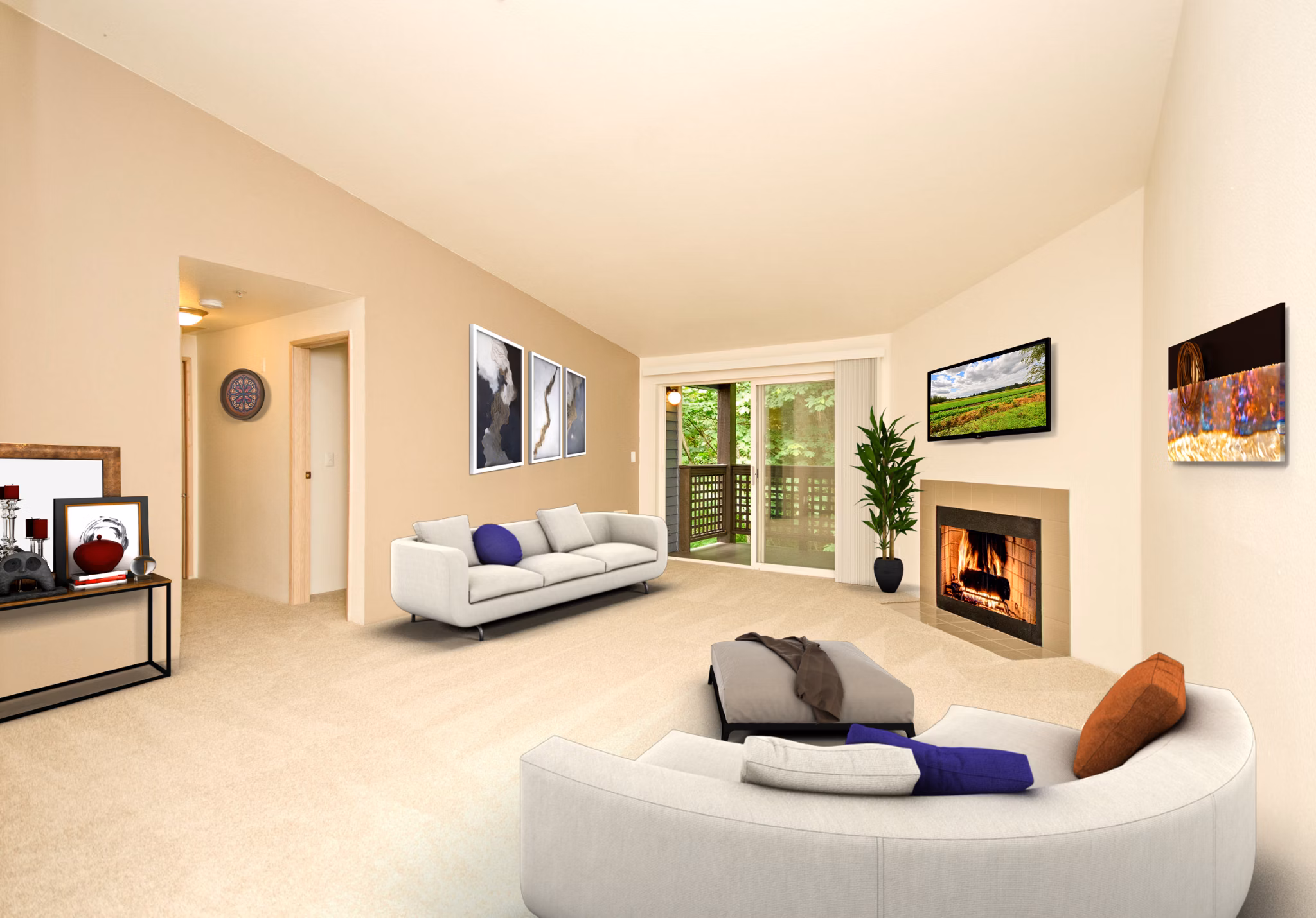 living room at Vista Ridge Apartments 
