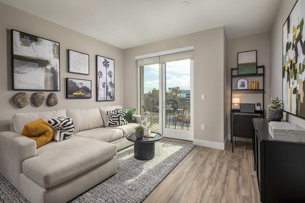 living room at The DeMilo Apartments