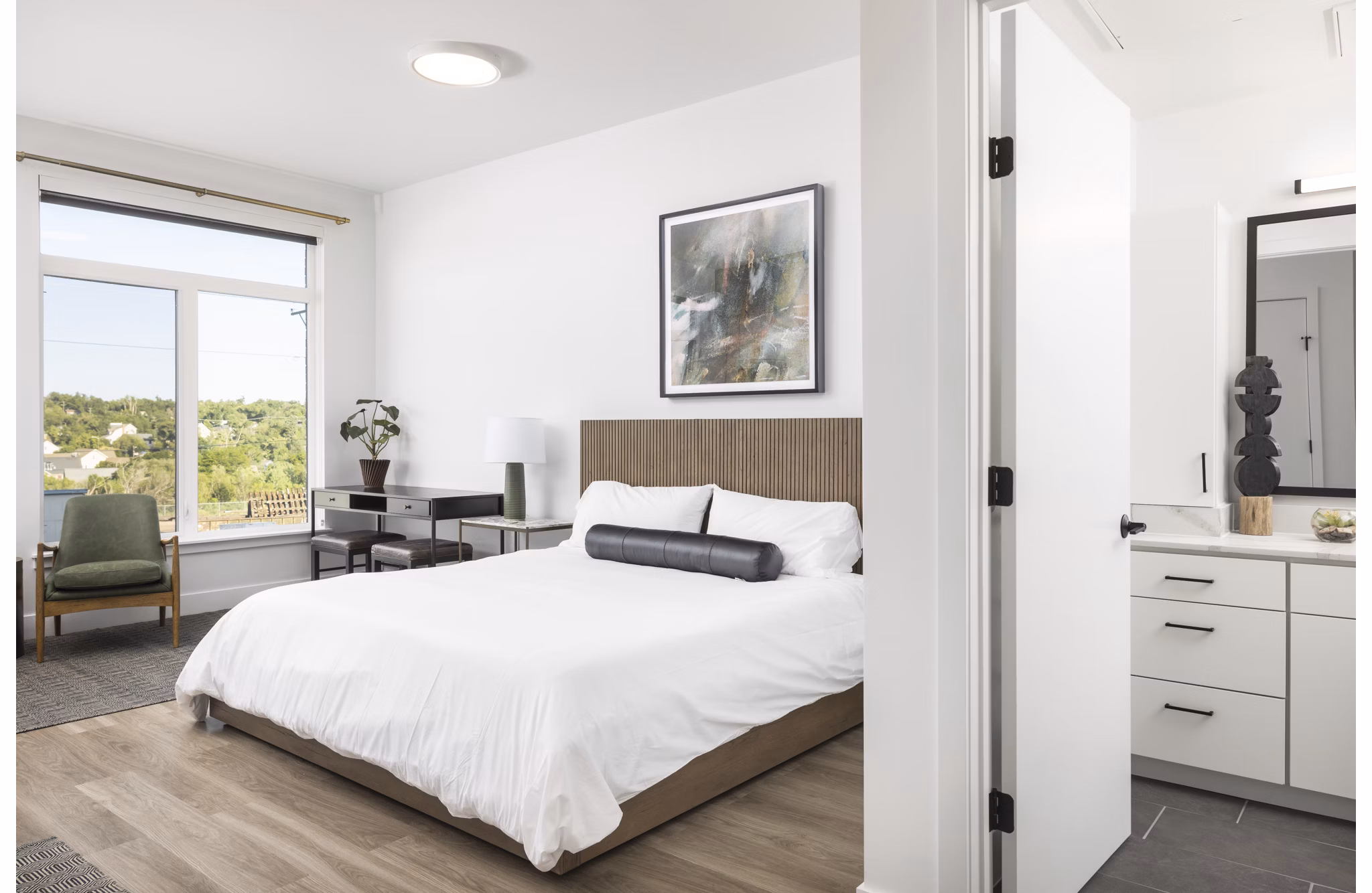 bedroom at Dorian Apartments