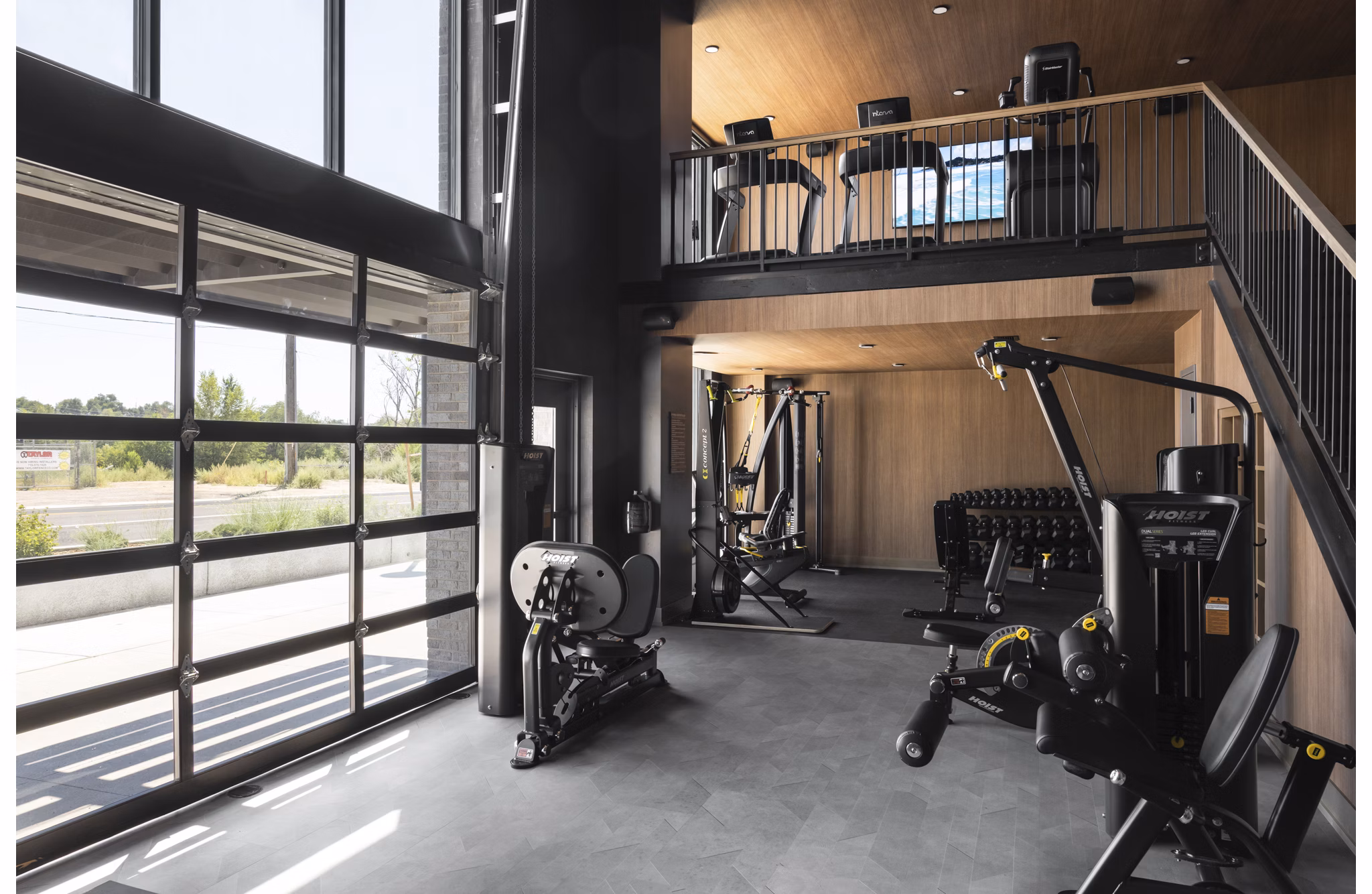 fitness center at Dorian Apartments